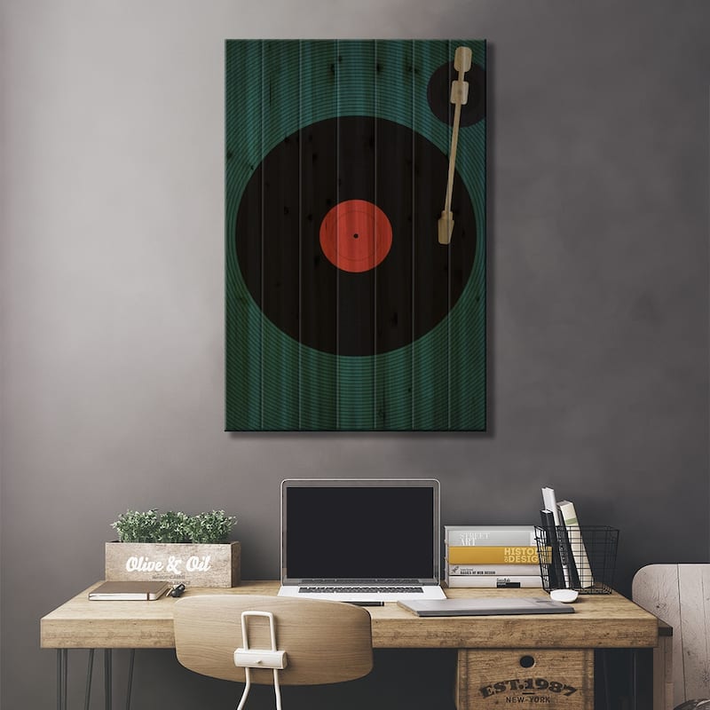 Let The Music Play Print On Wood by Kubistika - Multi-Color
