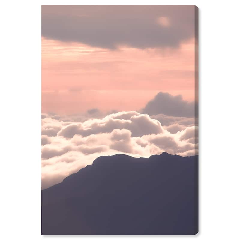 Wynwood Studio Canvas Nature and Landscape Blush and Clouds Pink and Pastel Orange Farmhouse Wall Art Canvas Print