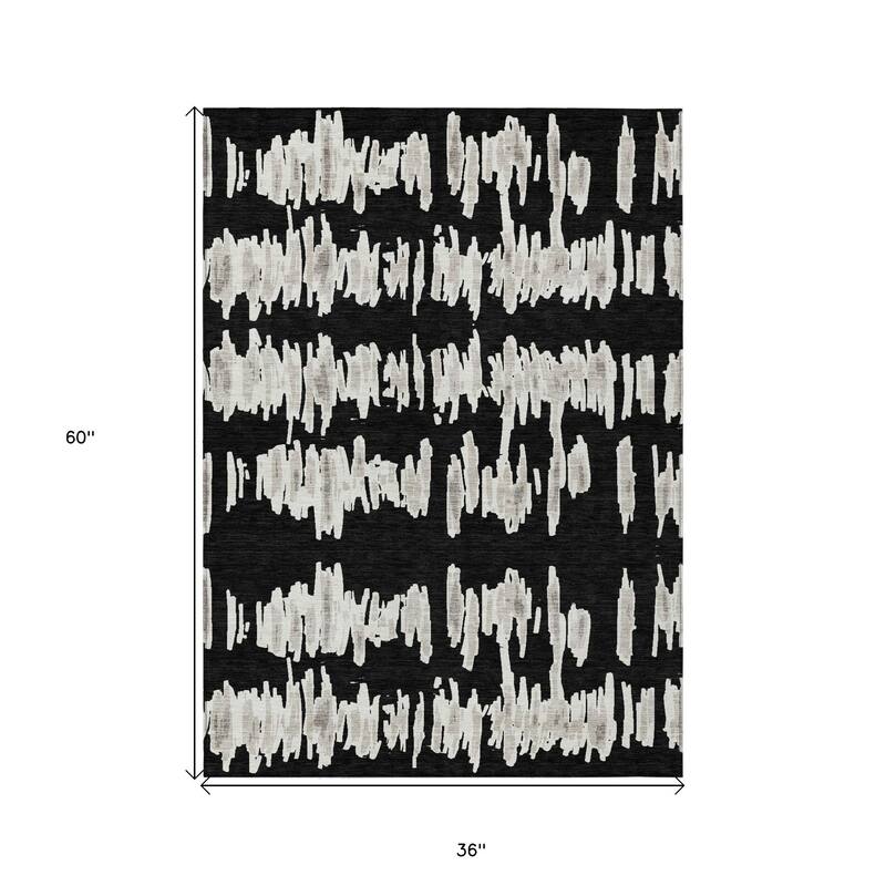 HomeRoots Striped Transitional Rectangle Outdoor Rug