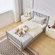 preview thumbnail 7 of 20, Single bunk bed with drag bed twin wooden bed pine particle board drag bed