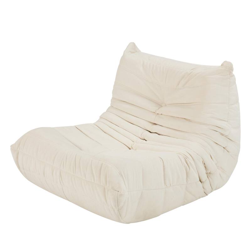 High Density Memory Foam Bean Bag Chair, Adults Large Bean Bag Sofa, Soft Lazy Floor Sofa Lounger with Deep Seat