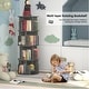 preview thumbnail 28 of 102, 4/5/6 Tiers Round Rotating Bookcase, Revolving Floor Standing Bookshelf Corner Organizer Display