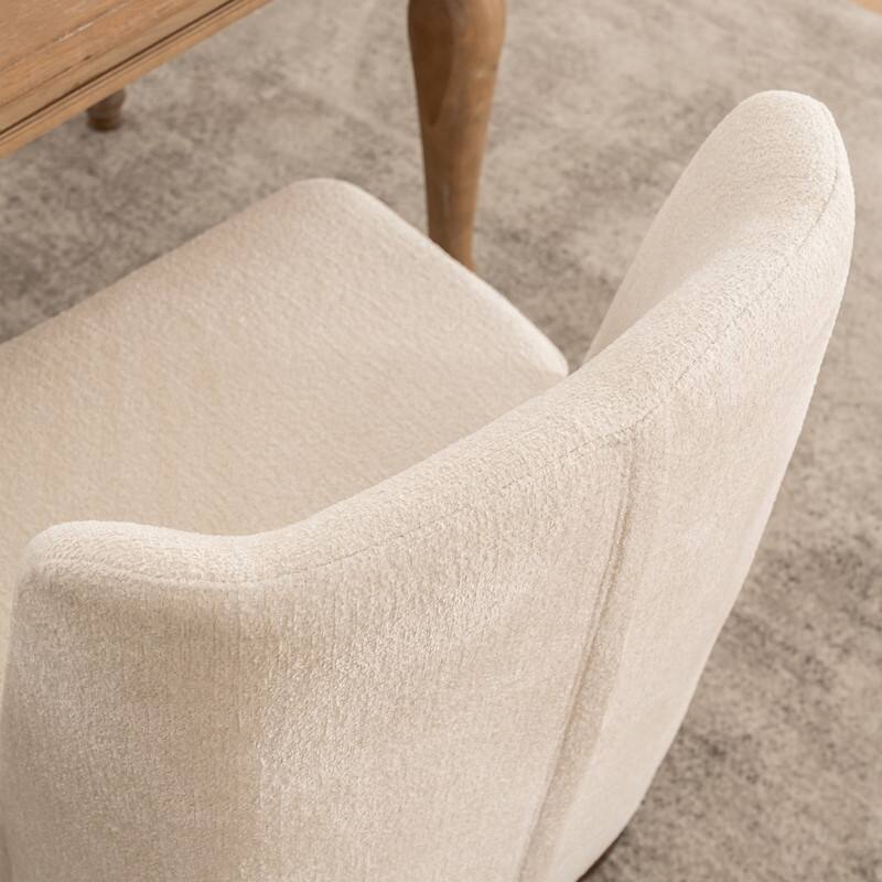 Modern Upholstered Accent Chair with Back for Dining Room, Living Room, Bedroom