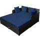preview thumbnail 16 of 66, Costway Outdoor Patio Rattan Daybed Pillows Cushioned Sofa Furniture - See details