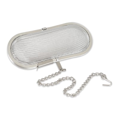 Large Stainless Steel Mesh Spice Infuser - Jumbo Oval, 4-1/2 x 2-Inch