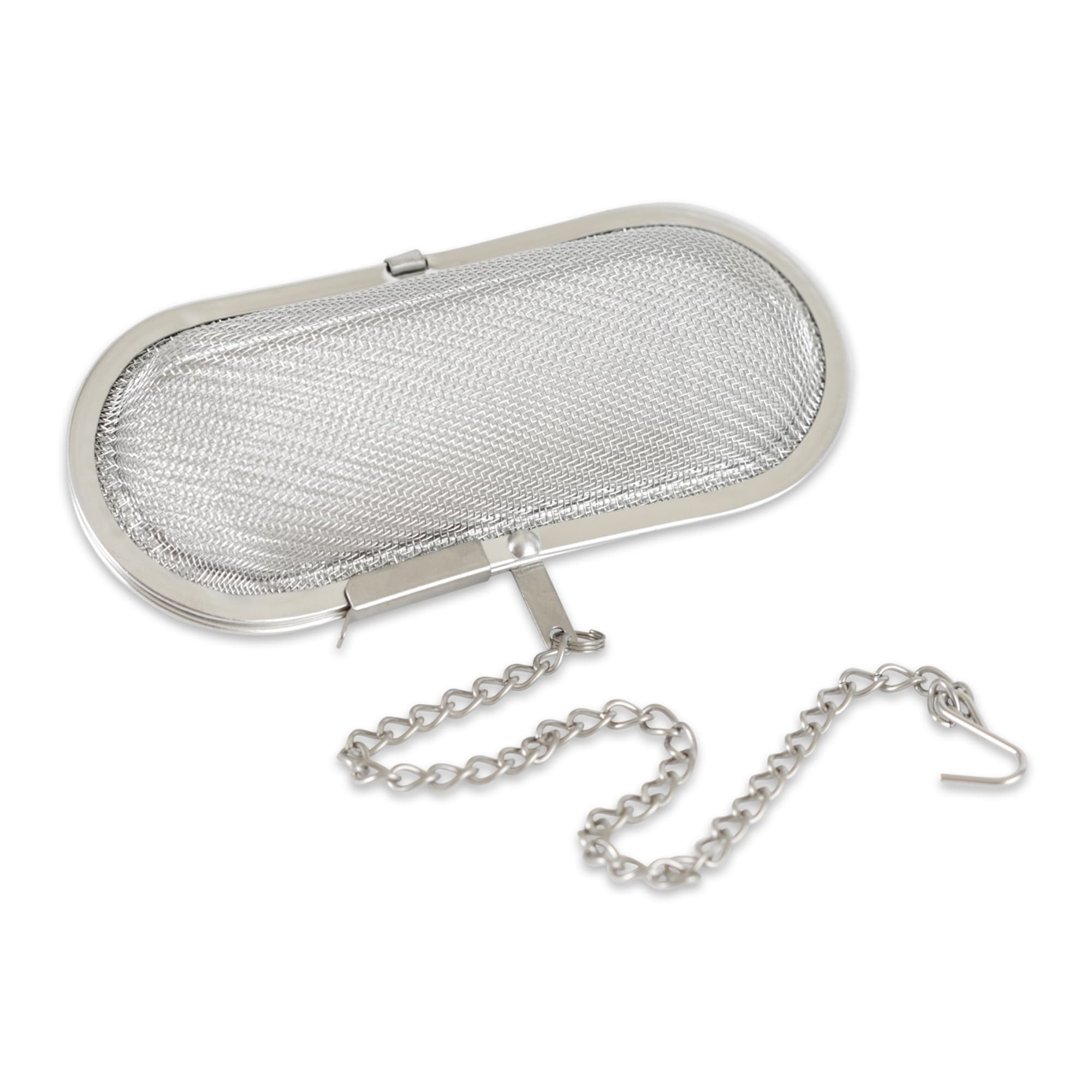 Large Stainless Steel Mesh Spice Infuser - Jumbo Oval, 4-1/2 x 2-Inch
