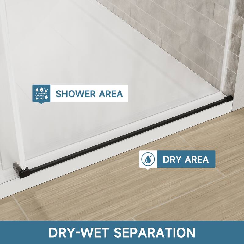 Frameless Single Sliding Soft-Close Shower Door