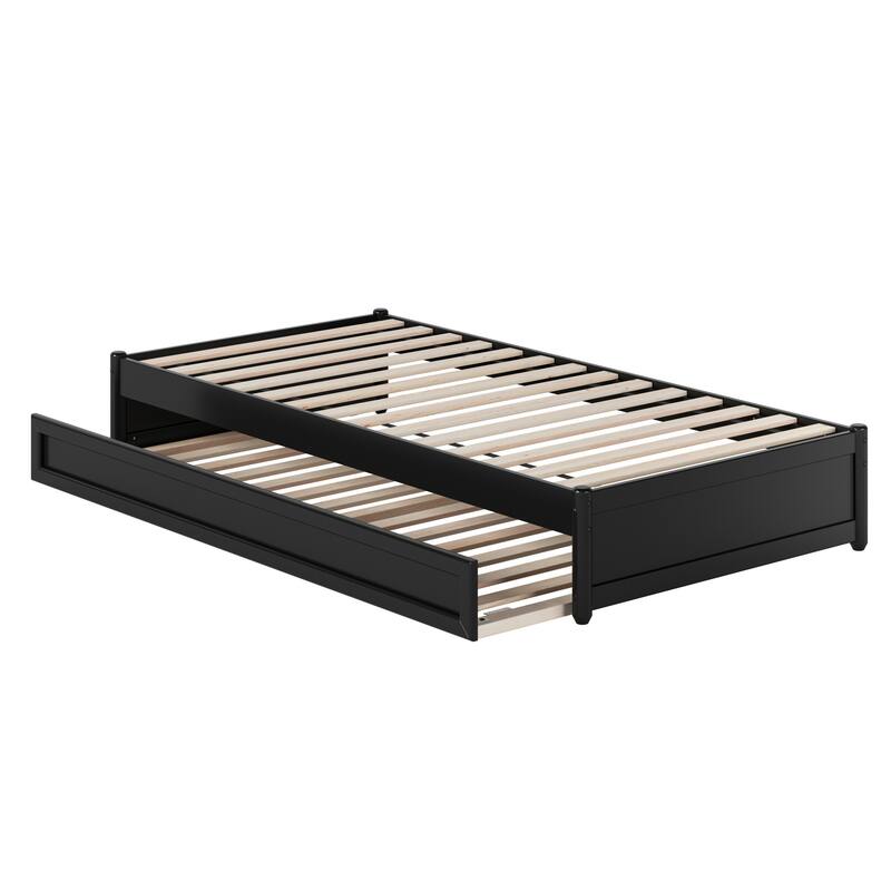 Barcelona Panel Platform Bed with Twin XL Trundle