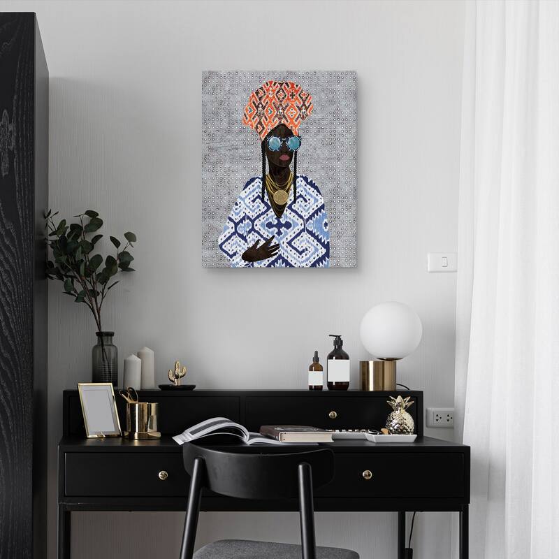 Dots Queen on Gray by Nikki Chu Canvas Art Print