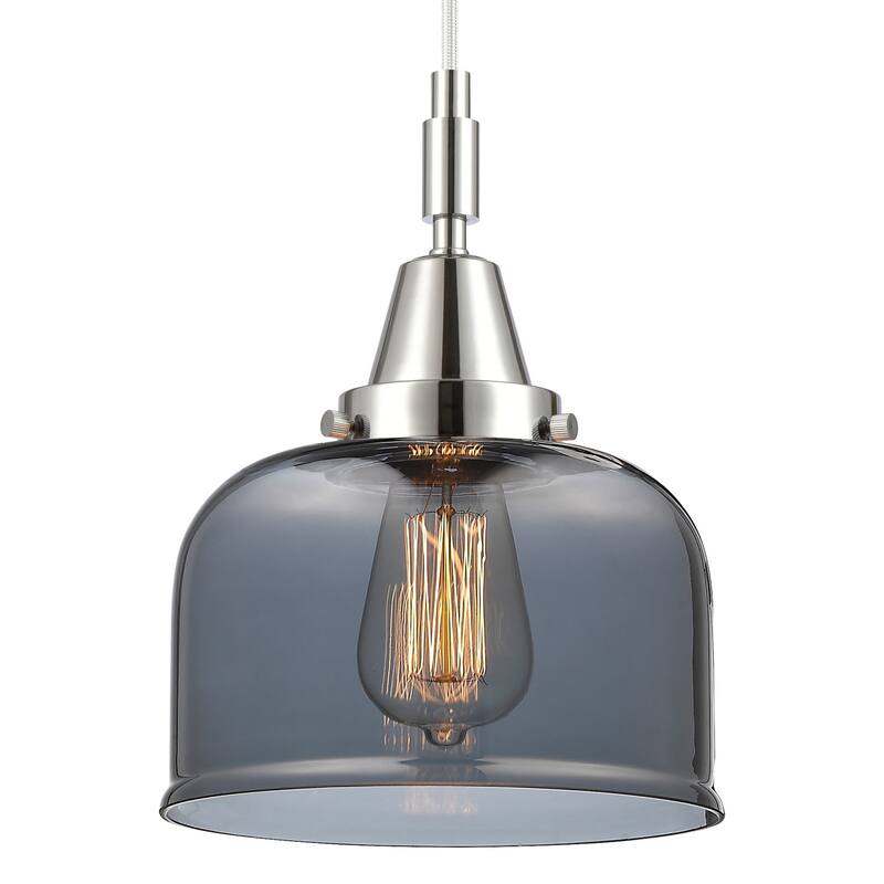 Innovations Lighting 447-1P-G73 Bell 8" Wide Mini Pendant with Light - Polished Chrome