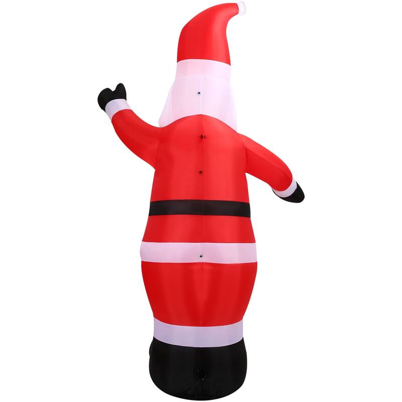 Christmas Time 10-Ft. Pre-Lit Inflatable Santa Claus Outdoor Christmas Decoration