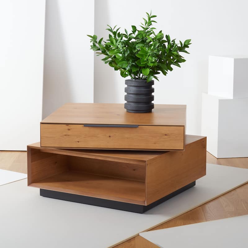 SAFAVIEH Home Geraldo Rotating Coffee Table - 32"W x 32"D x 19"H