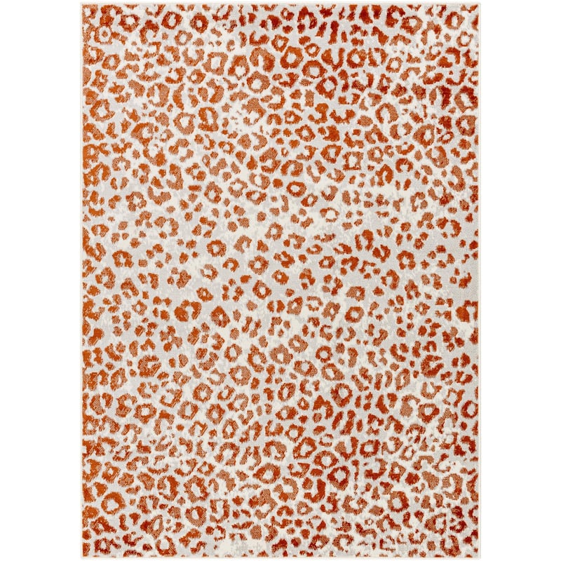 Livabliss Zoran Neutral Leopard Print Area rug