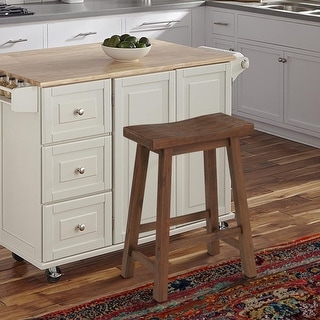 Saddle Design Wooden Counter Stool with Grain Details - 24.25 H x 17.75 W x 10 L Inches