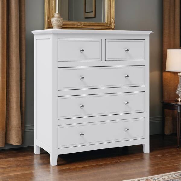 fully assembled white dresser Dressers & Chests Each screw and pin has its own code and boards are clearly labeled to help you easily understand the assembly process LONYKE 3 Drawer Farmhouse Dresser