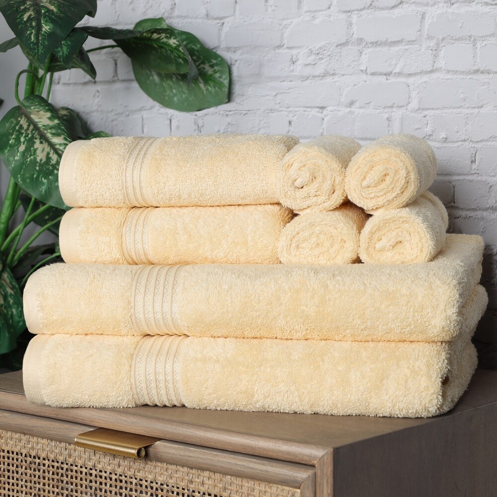 Yellow egyptian cotton towels 2025