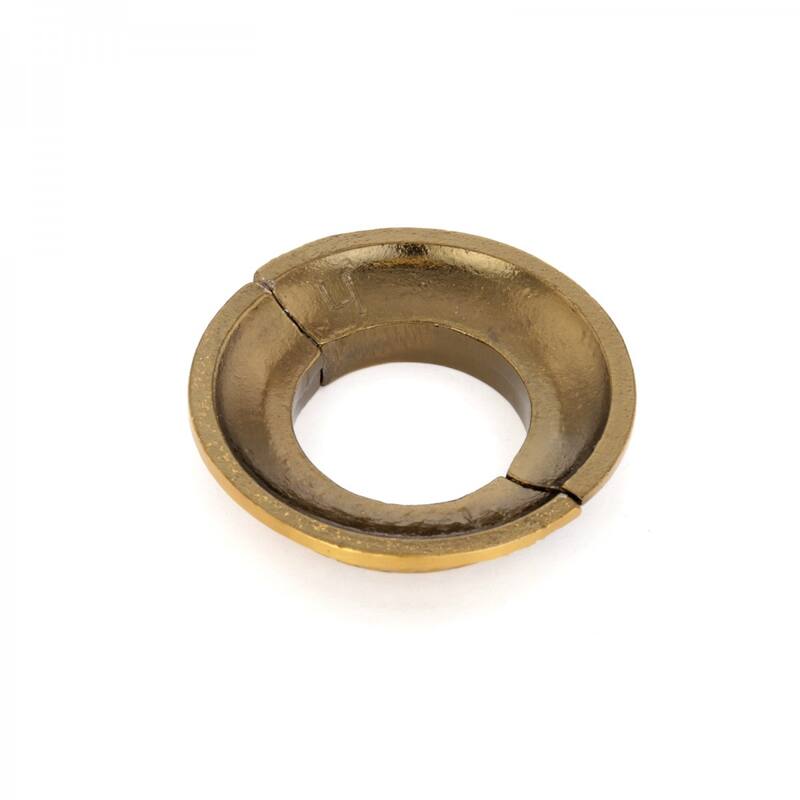 Antique Gold Finish Aluminum Radiator Flange Triple Roped Style 1.25" (IPS) 1.75" ID - 3.13" OD Renovators Supply