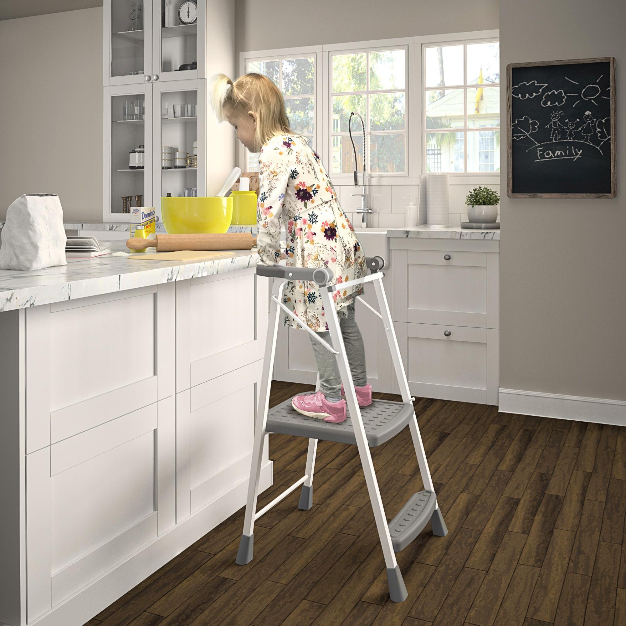 COSCO 2 Step Kitchen Stepper Adult Folding Step Stool Kids
