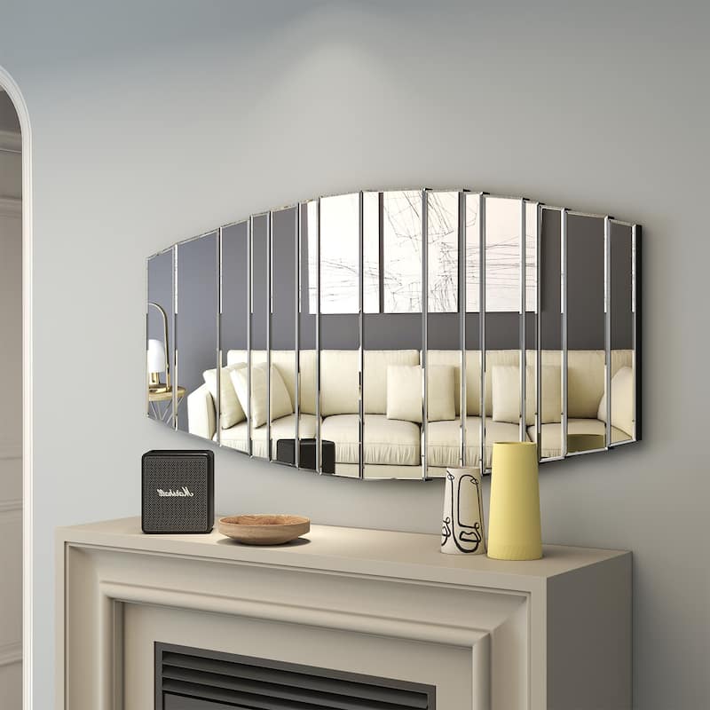 Sunburst Framless Irregular Accent Wall Mirror - 43.3"×21.65"