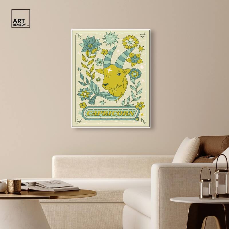 Capricorn Stars Card Canvas by Art Remedy