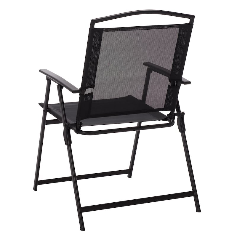 SAFAVIEH Outdoor Living Alvin Folding Chair (Set of 2) - 22"W x 25"D x 36"H