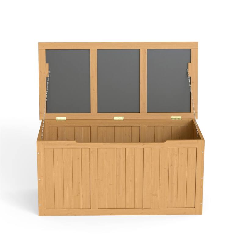 67 Gallon Outdoor Wooden Deck Storage Box