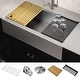 preview thumbnail 36 of 64, KRAUS Kore Stainless Steel Farmhouse Kitchen Sink with Accessories