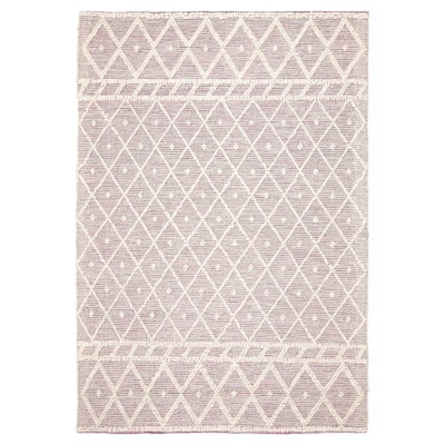 ECARPETGALLERY Braid weave Sienna Pink Wool Rug - 6'2 x 8'10