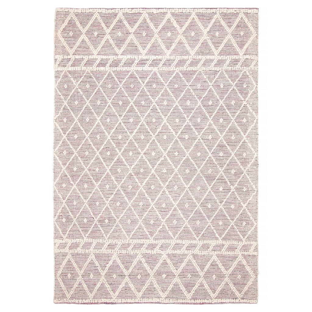 ECARPETGALLERY Braid weave Sienna Pink Wool Rug - 6'2 x 8'10