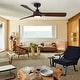 preview thumbnail 100 of 157, YUHAO SylvanAir Modern 52 in. Flush Mount Outdoor/Indoor Ceiling Fan with 3 Solid Wood Blades and DC Reversible Motor
