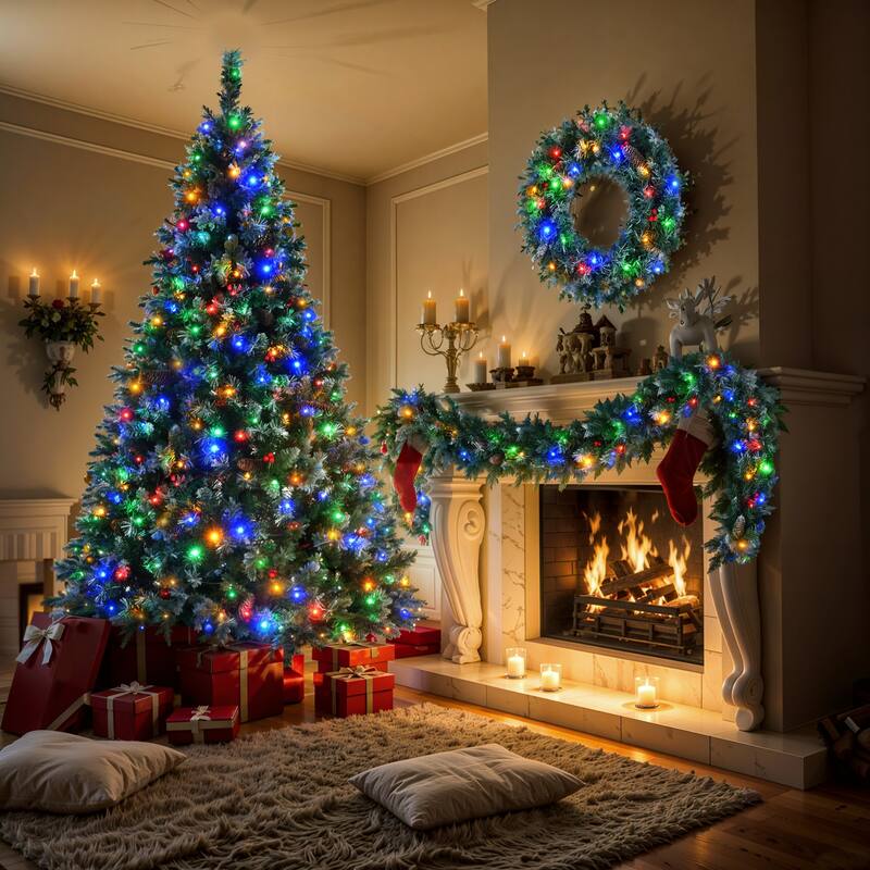 6FT Dark Green Pine Hinged Artificial Christmas Tree