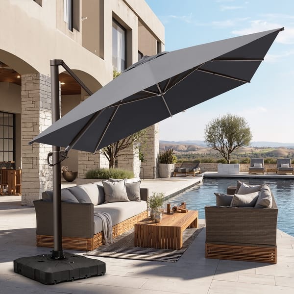 allen roth blue 9ft patio umbrellas allen + roth 9-ft Aluminum Blue Auto-tilt Market Patio Umbrella in the Patio  Umbrellas department at Lowes.com