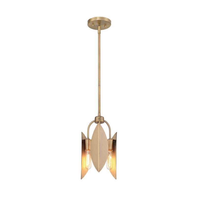 Eden 8.5 in. 3-Light Old Satin Brass Pendant Light