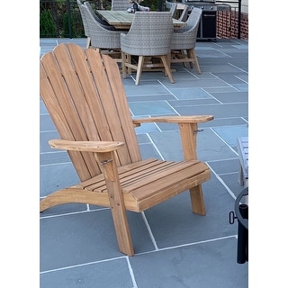 Cambridge Casual Sherwood Oversized Teak Adirondack Chair with Cup Holder