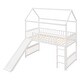 preview thumbnail 21 of 25, Wooden Twin Size House-shaped Loft Bed with Slide, Ladder and Guardrails