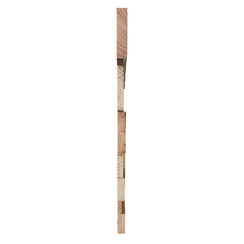 23 3/4"W x 11 7/8"H x 1/2"P Dry Stack Wood Mosaic Wall Tile, Oak - 23 3/4"W x 11 7/8"H x 1/2"P