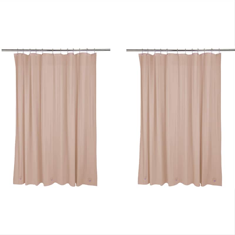 Bath Bliss 2 Pack Heavy Grommet Shower Liner - Taupe