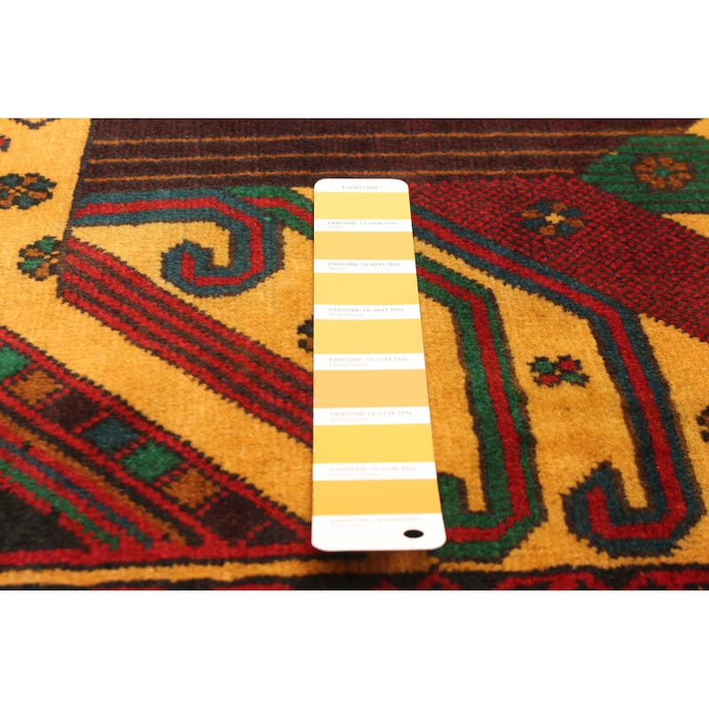 ECARPETGALLERY Hand-knotted Teimani Gold Wool Rug - 3'5 x 7'4