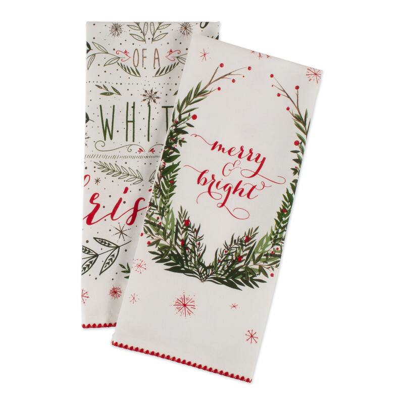 DII Assorted Christmas Printed Dishtowel