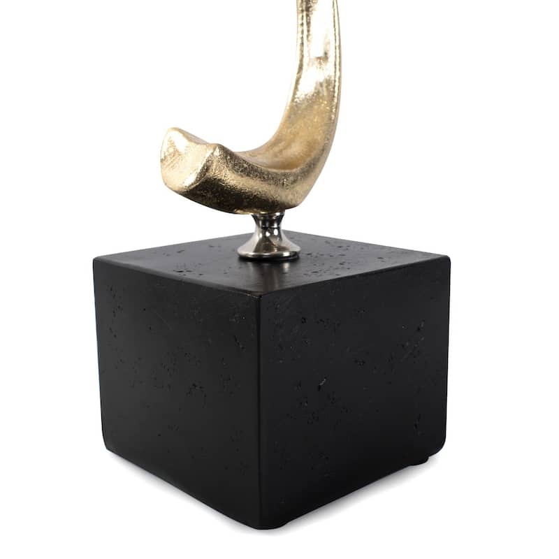 Gifu Golden Ginkgo Leaf Sculpture- Short