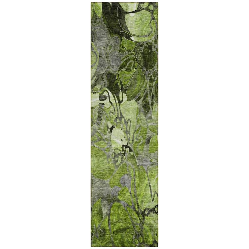 Jari Botanic Elegance Weather Resistant Versatile Elegance Runner Outdoor Rug - 8' Runner