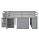 preview thumbnail 22 of 55, Full Size Loft Bed with Retractable Desk, Storage Drawers, and Stairs, Space-Saving