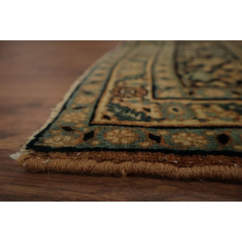 Hand Knotted Oriental 100% Wool Carpet Traditional Floral Oranges & Rust Tabriz (Haj Jalili) Area Rug - 6' 1'' X 4' 5''