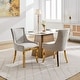 preview thumbnail 1 of 75, GDFStudio - Modern Dining Chair Set with Curved Gold-Plated Legs & Rivet Trim (Set of 2) Beige