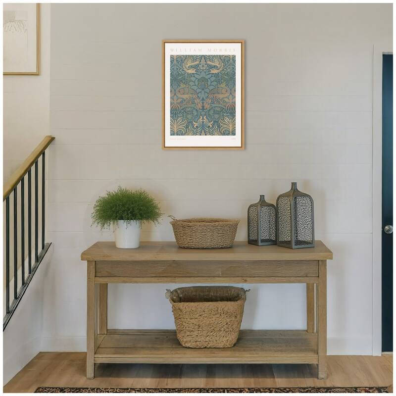 Kate and Laurel Sylvie Poster William Morris Peacock and Dragon 1878 Framed Canvas by The Art Institute of Chicago