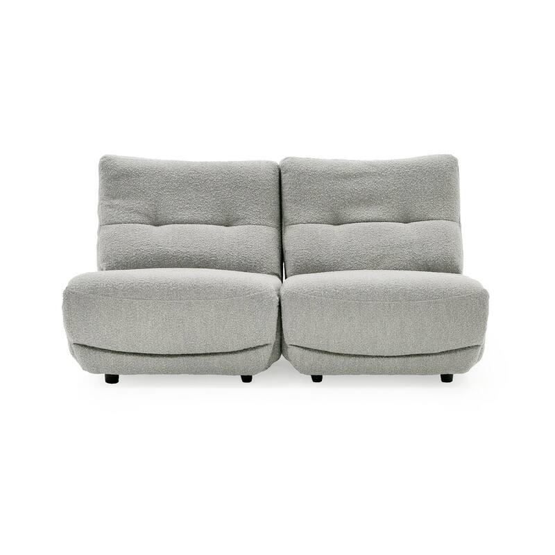 Divani Casa Basil Modern Grey Fabric Small Electric Recliner Chair