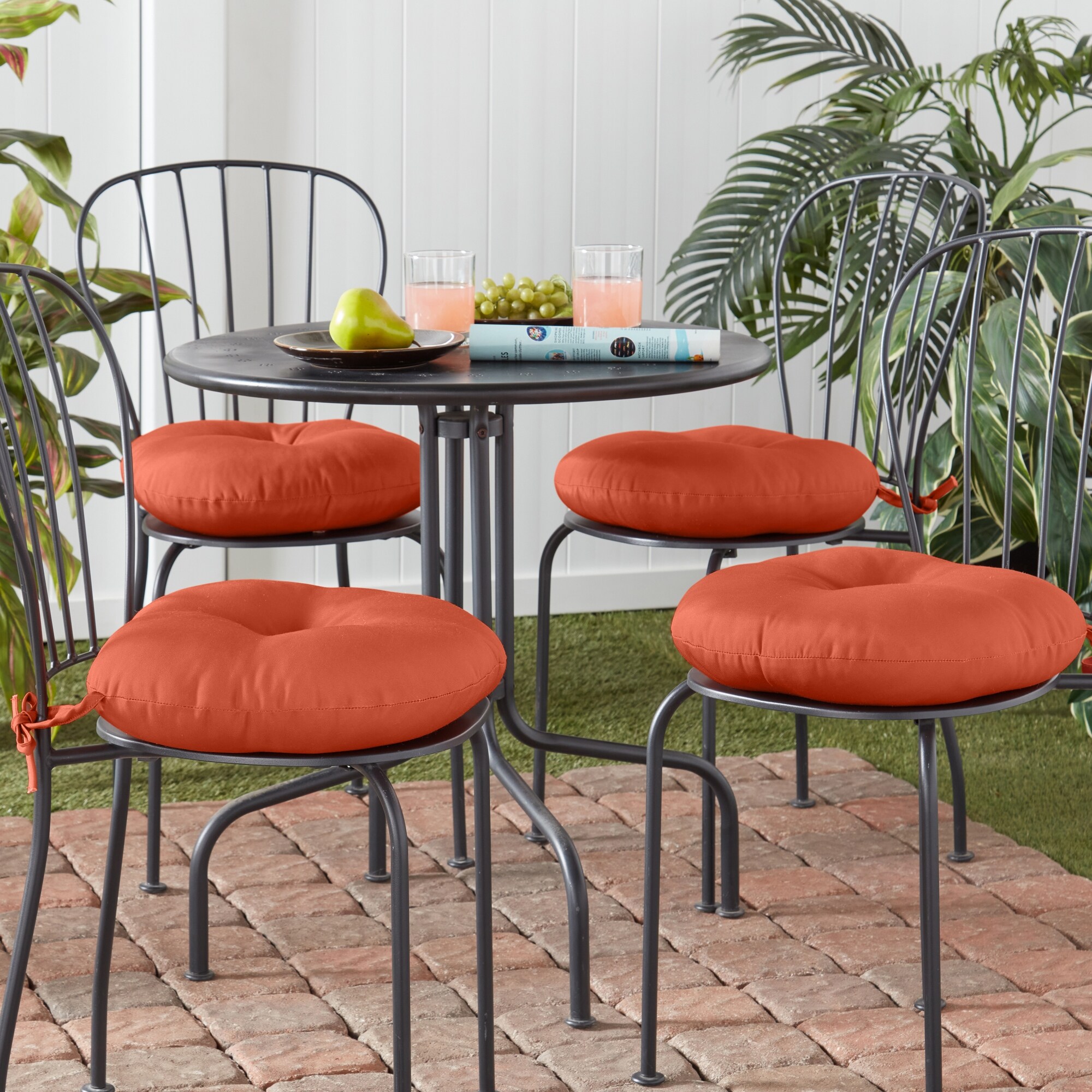 Rust outdoor chair cushions deals