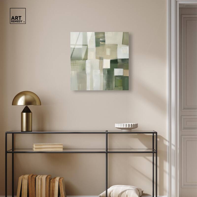 Pale Jade Green II Acrylic by Art Remedy, Ready to Hang