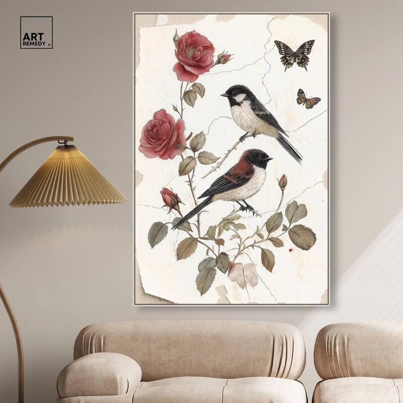 Birdsong and Bloom Canvas by Art Remedy