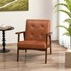 preview thumbnail 3 of 16, Costway Mid Century Accent Chair Tufted Reading Armchair Solid Rubber - See Details